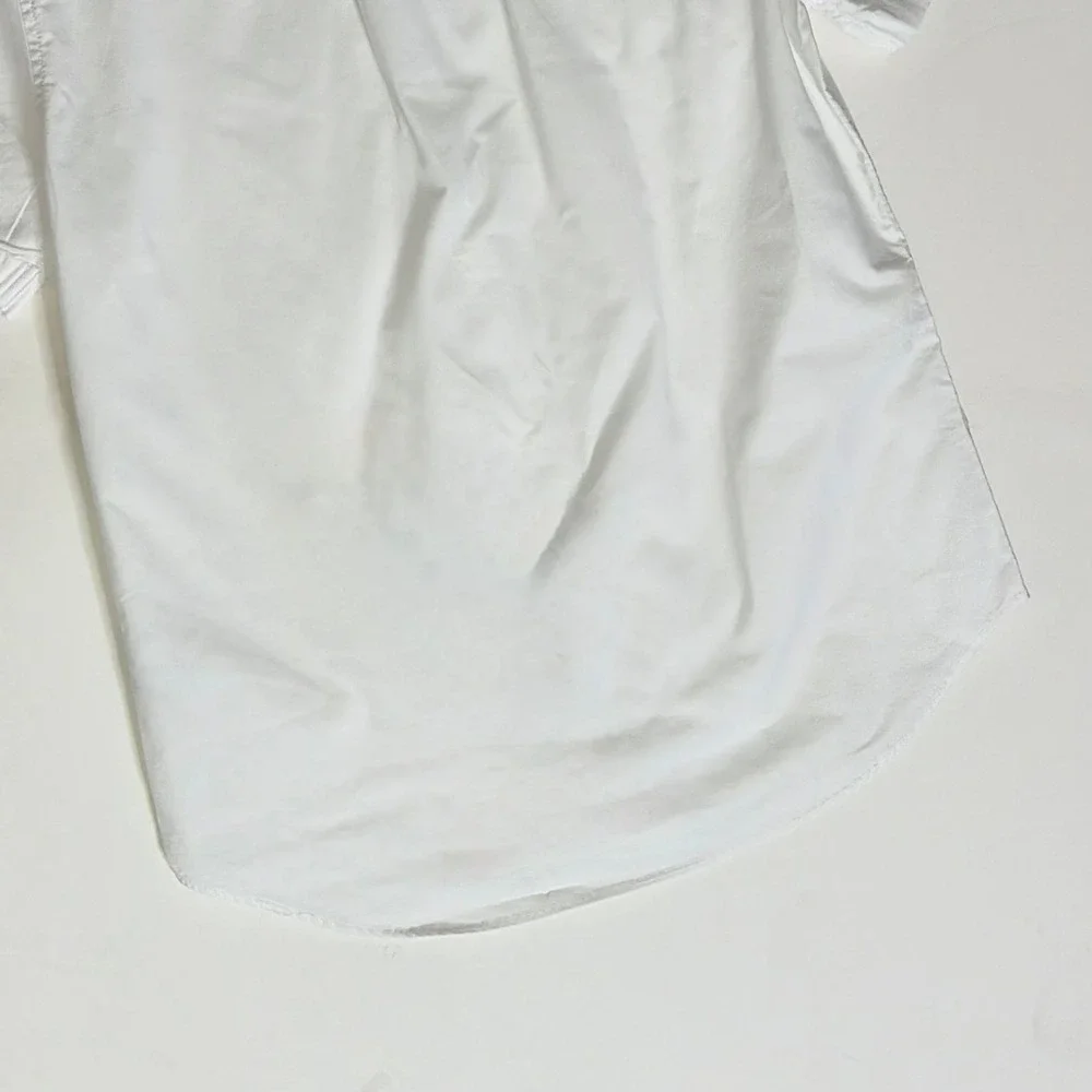 NWT!! Men's J. CREW Short Sleeve Broken-In Organic‎ Cotton Oxford Shirt White S